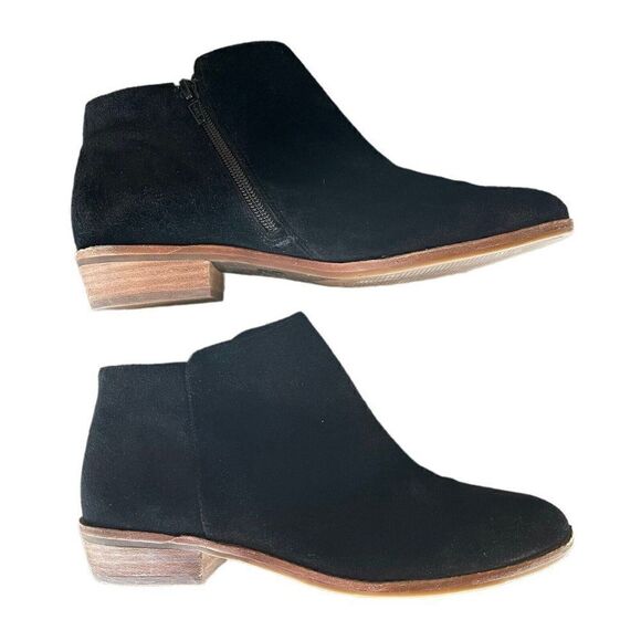 Alex Marie Womens Black Suede Leather Closed Toe Fall Ankle Bootie Sz 9 - Picture 1 of 10